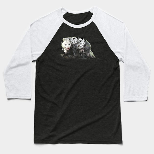 Whisker Wonderland Opossum Dreams, Tee Talk Triumph for Nature Devotees Baseball T-Shirt by Northground